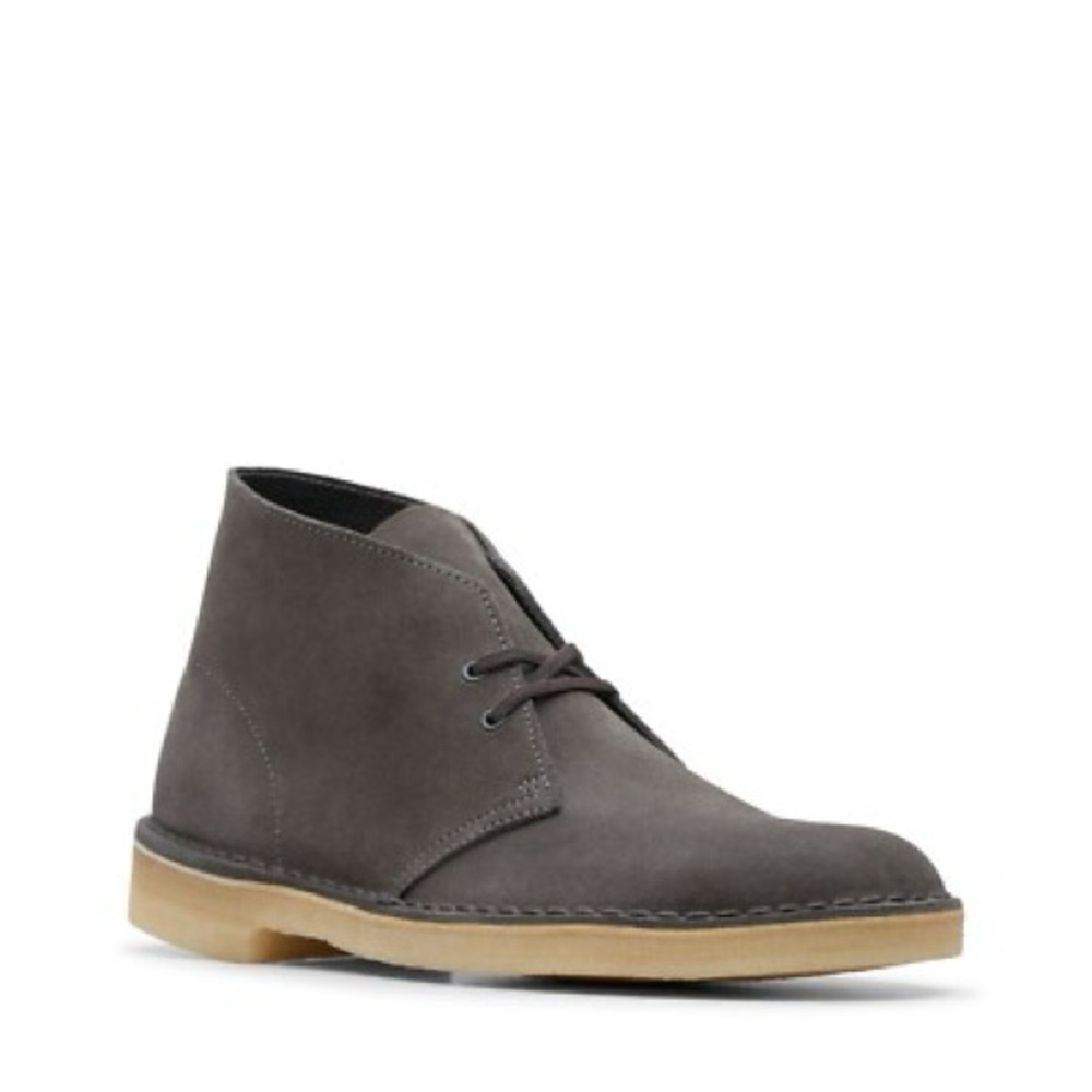 Clark’s “The Original Desert Boot”  Gray Beeswax Leather Women’s Boots